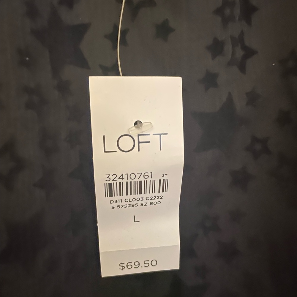 NWT Loft black star blouse. Size Large. Brand new!! - Picture 2 of 5
